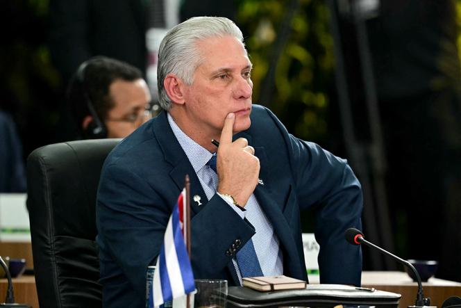 Le président cubain Miguel Diaz-Canel, au sommet des BRICS à Rio de Janeiro, au Brésil, le 6 juillet 2025.