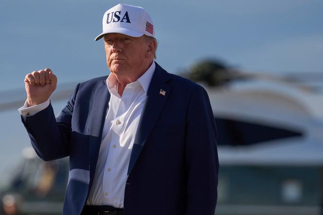 Le président des Etats-Unis, Donald Trump, à sa descente d’Air Force One, à la base militaire d’Andrews (Maryland), le 6 juillet 2025.