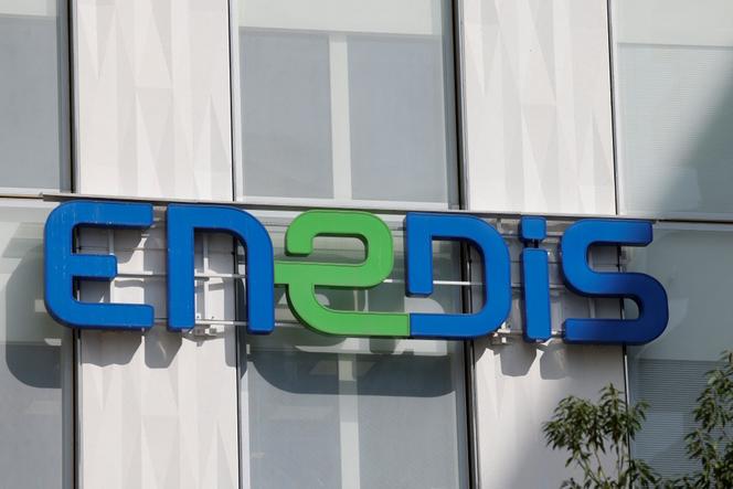Em frente à sede de Enedis, em La Défense, em 14 de setembro de 2023.
