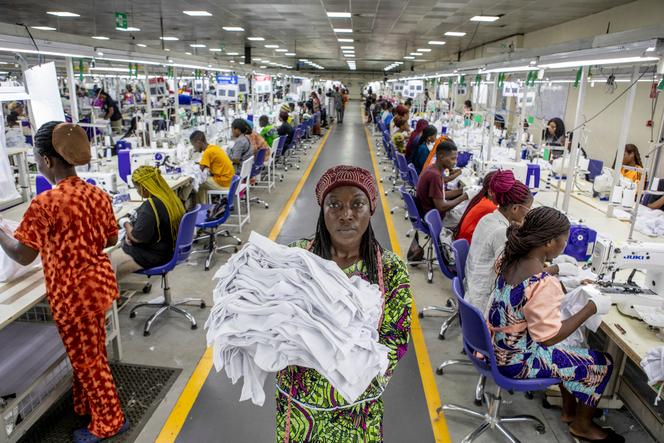 Dans une usine textile de la zone industrielle de Glo-Djigbé (Bénin), le 15 janvier 2025.
