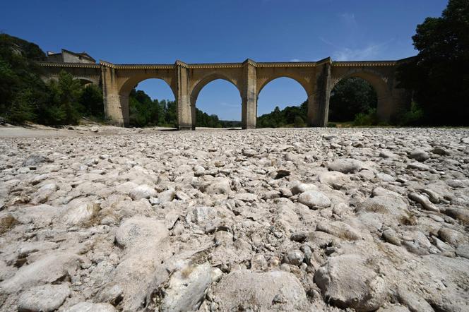 Le lit du Gardon, près de Nîmes, le 20 juin 2022. 