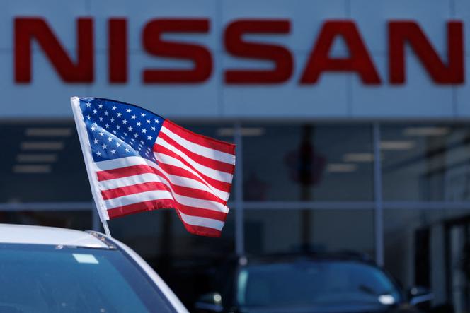 Concession automobile du constructeur japonais Nissan, dans la ville de Tustin (Etat de Californie), le 7 juillet 2025.