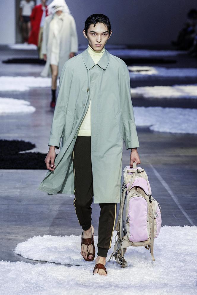 Lors du défilé Prada homme printemps-été 2026, à Milan, le 22 juin 2025.