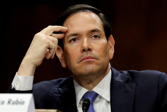 Le secrétaire d’Etat américain, Marco Rubio, lors d’une audience de la commission sénatoriale des relations étrangères sur la demande de budget du département d’Etat du président américain, Donald Trump, au Capitole à Washington, DC., États-Unis, le 20 mai 2025.