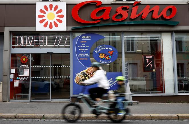 Un des magasins du groupe Casino, à Nantes, en Loire-Atlantique, en Juillet 2023.