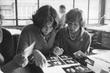 The founder of Elle, Hélène Gordon-Lazareff (right), at the magazine's editorial office in Paris in 1959.