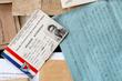 Documents belonging to Claude Bloch, found by his son Jean at 46 Rue Franklin in Lyon. In Mions, France, May 28, 2025.