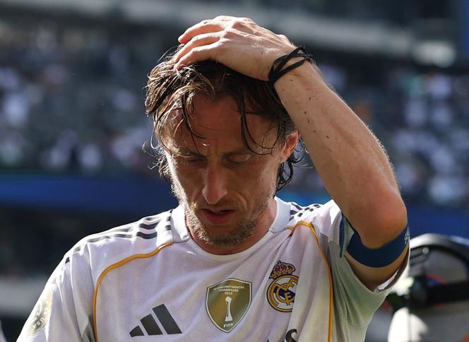 Pour son dernier match sous les couleurs du Real Madrid, le milieu croate Luka Modric (39 ans) n’a pas pu endiguer la vague parisienne (4-0), le 9 juillet 2025, en demi-finale de la Coupe du monde des clubs, au MetLife Stadium (New Jersey).