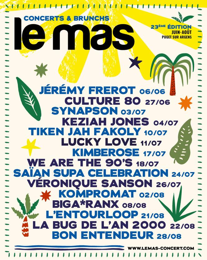 Affiche du festival le Mas, dans le Var.