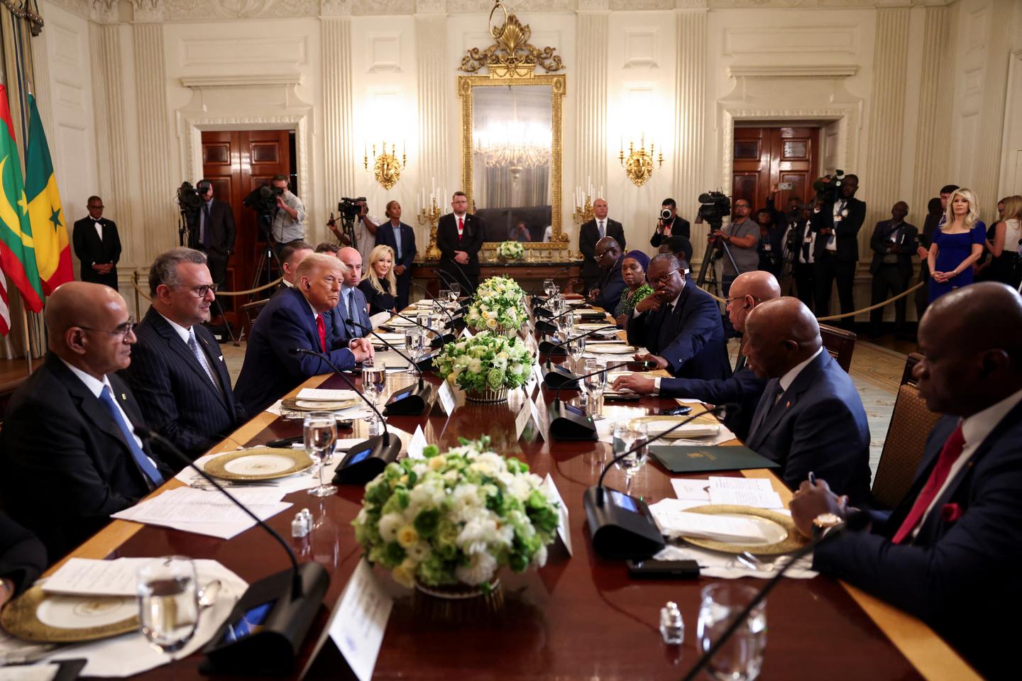 Many Liberians take offense after Trump praises their president's English