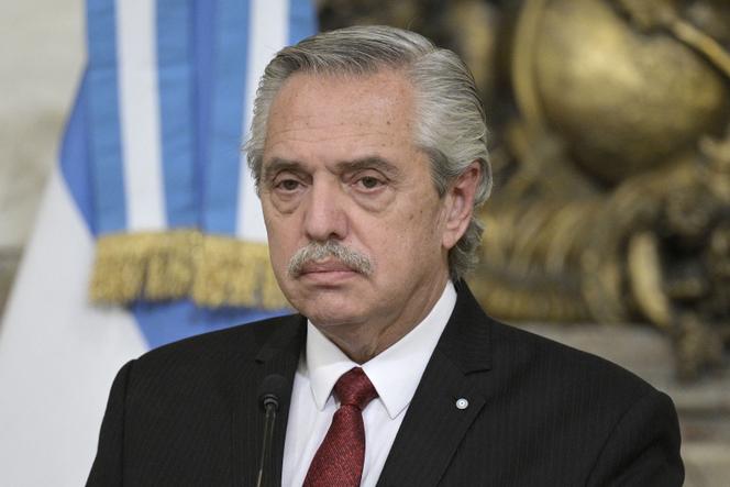 Alberto Fernandez, então presidente argentino, na Casa Rosada, em Buenos Aires, em 25 de abril de 2023.