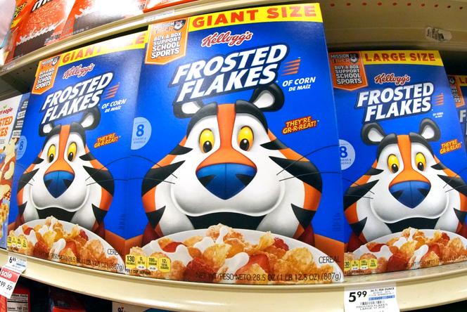 Un rayon de céréales de la marque Kellogg’s, à Homestead, en Floride, le 24 février 2025.
