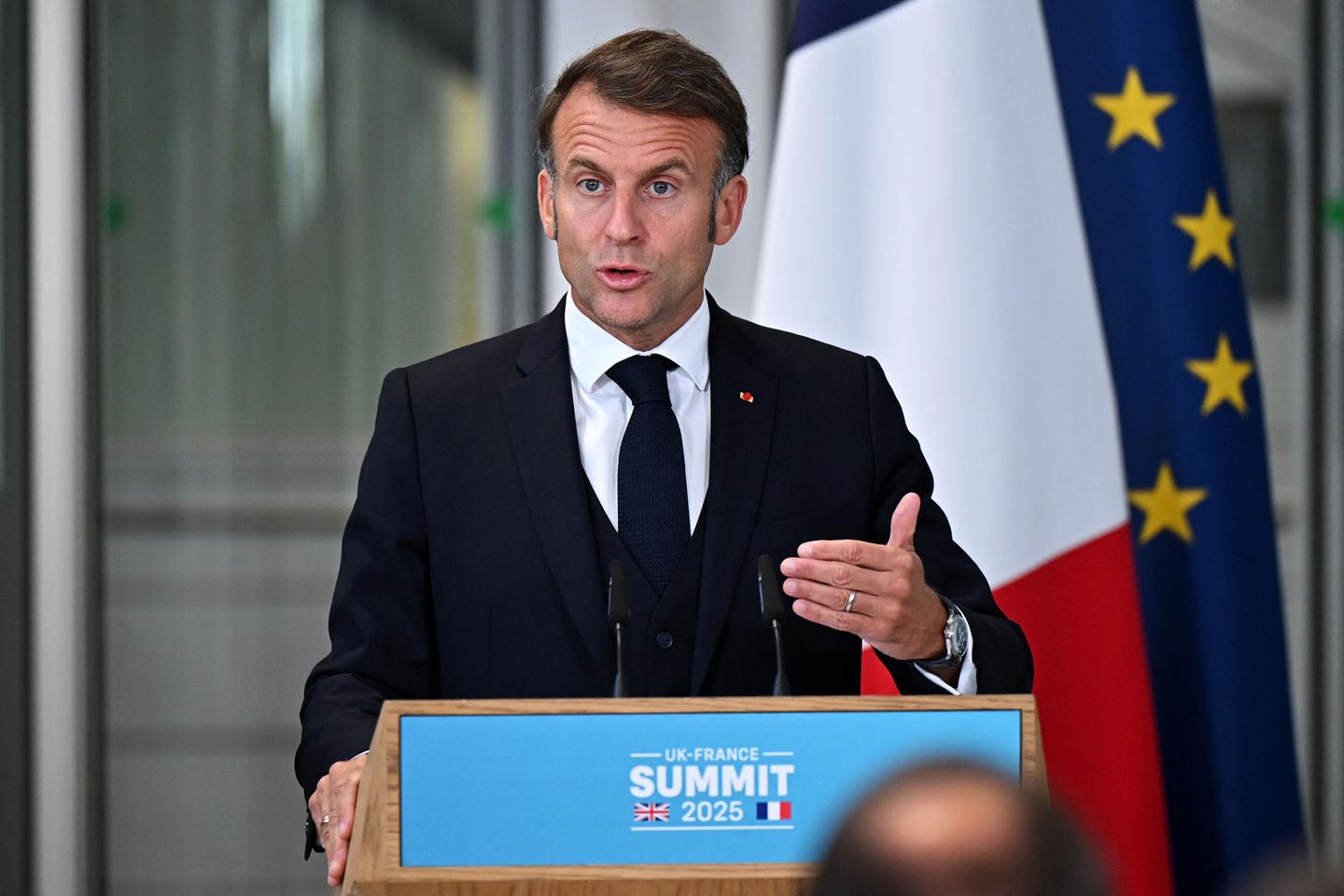 Macron calls on EU to 'defend European interests' in US tariff talks