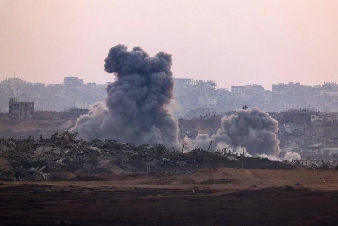 Lors d’un bombardement israélien sur la bande de Gaza, le 10 juillet 2025.