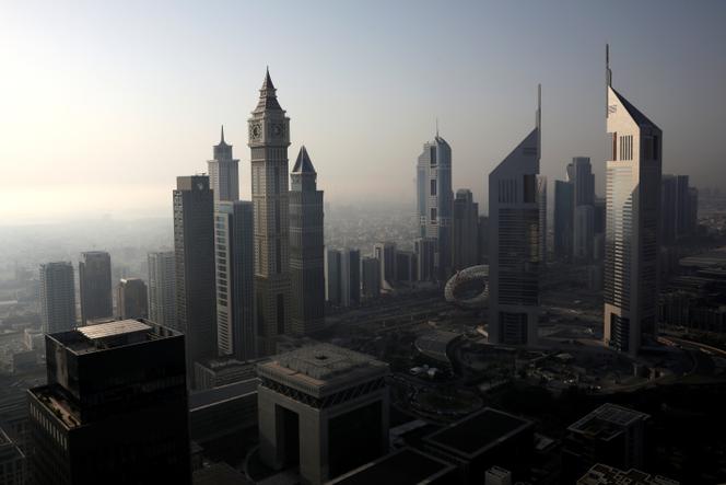 Le centre financier international de Dubaï, le 18 juin 2019. Les Emirats arabes unis faisaient partie de la liste grise antiblanchiment de l’Union européenne depuis 2022.