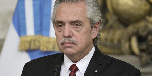 Alberto Fernandez, alors président argentin, à la Casa Rosada, à Buenos Aires, le 25 avril 2023.