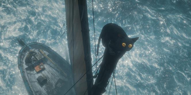 Image extraite du film d’animation « Flow, le chat qui n’avait plus peur de l’eau », de Gints Zilbalodis.