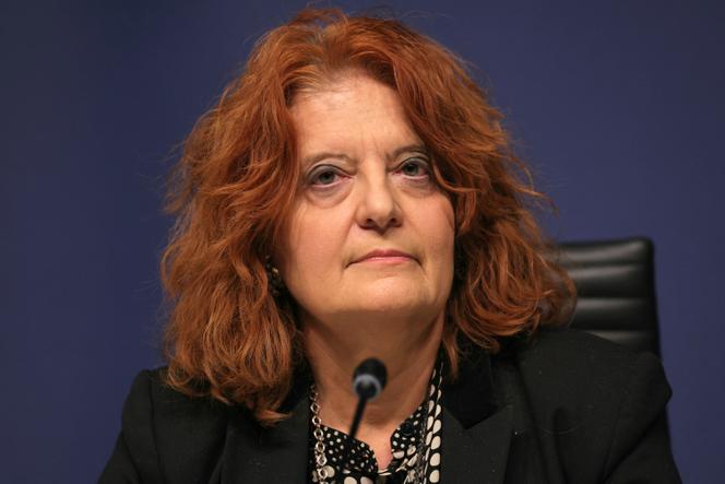 La procureure de Paris, Laure Beccuau, lors d’une conférence de presse à Paris le 7 mars 2025.