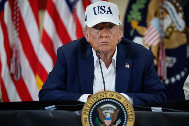 Le président Donald Trump, le 11 juillet 2025 à Kerrville, au Texas.