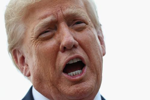 Donald Trump, à l’Andrews Air Force Base (Maryland), le 13 juillet 2025.