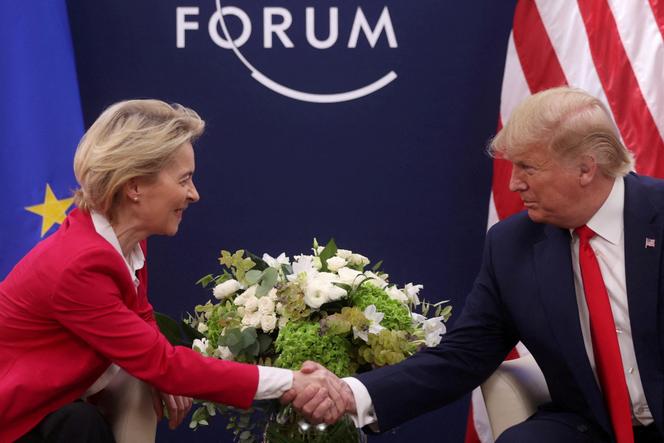 Ursula von der Leyen et Donald Trump en janvier 2020, au Forum économique de Davos.