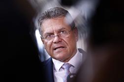 Le commissaire européen au commerce, Maros Sefcovic, à Bruxelles, le 15 mai 2025.