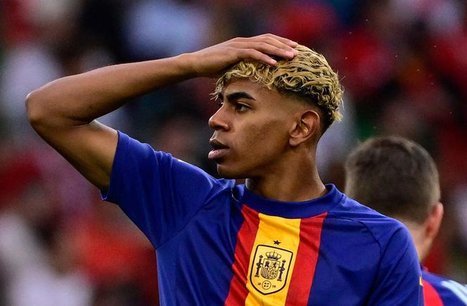 Lamine Yamal avant la finale de la Ligue des nations entre le Portugal et l’Espagne, à Munich (Allemagne), le 8 juin 2025.