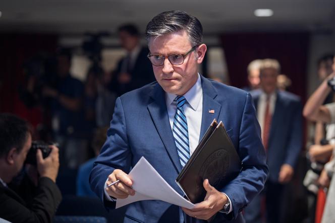 Le président de la Chambre des représentants américaine, le républicain Mike Johnson, à Washington, le 15 juillet 2025.