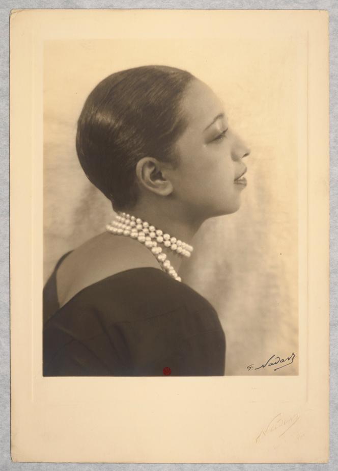 Portrait de Joséphine Baker en argentique, vers 1930.
