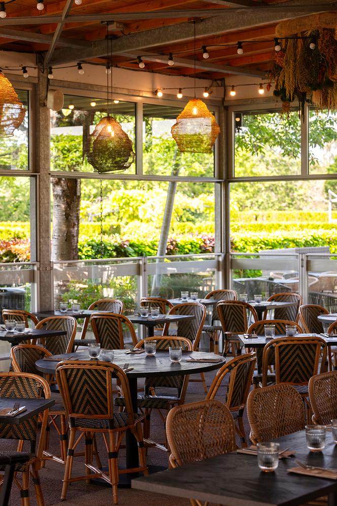 La salle « orangerie » du restaurant.