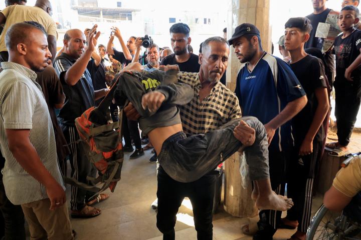 A l’hôpital Nasser de Khan Younès, dans le sud de la bande de Gaza, le 16 juillet 2025. 