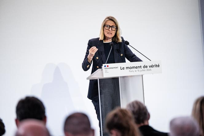 La ministre chargée du travail, Astrid Panosyan-Bouvet, à Paris, le 15 juillet 2025.