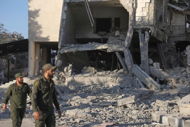 Le ministère de la défense syrienne, après des frappes israéliennes sur Damas, le 16 juillet 2025.