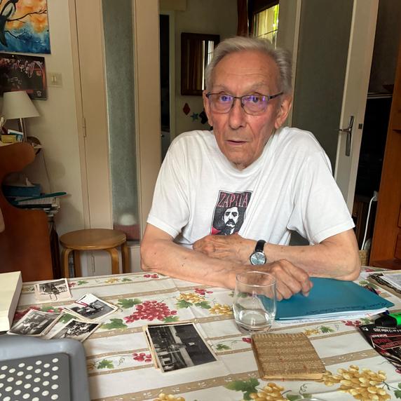 Michel Durant at home in Gannat (Allier department), in July 2025.