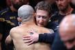 MMA fighter Alexander Volkanovski hugs Mark Zuckerberg during UFC 298 on February 17, 2024, in Anaheim, California.