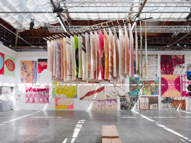 Vue de l’exposition « Disco », de Vivian Suter, au Palais de Tokyo, à Paris, en juin 2025.