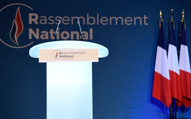 Lors d’un meeting du Rassemblement national pour les élections européennes, en mai 2019, à Paris.