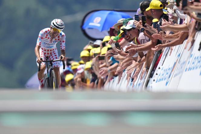 Le Français Lenny Martinez, à Peyragudes (Hautes-Pyrénées), le 18 juillet 2025.