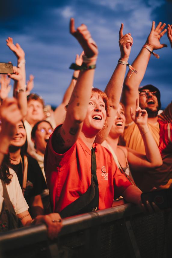 At the Lollapalooza music festival, at Paris' Hippodrome de Longchamp, on July 19, 2025.