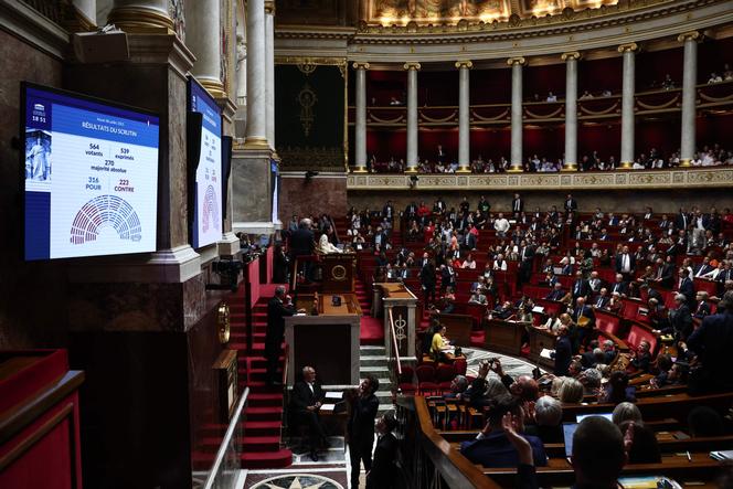 Lors de l’adoption de la loi Duplomb à l’Assemblée nationale, le 8 juillet 2025.