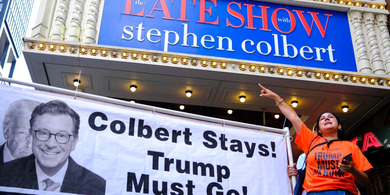 After Stephen Colbert's show is canceled, comedians unite against Trump