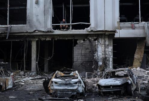 Un quartier résidentiel d’Odessa (Ukraine), après une attaque de drones russes, le 22 juillet 2025.