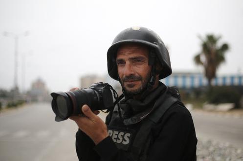 Le photojournaliste de l’Agance France-Presse Eyad Baba, à Gaza, le 24 avril 2025.