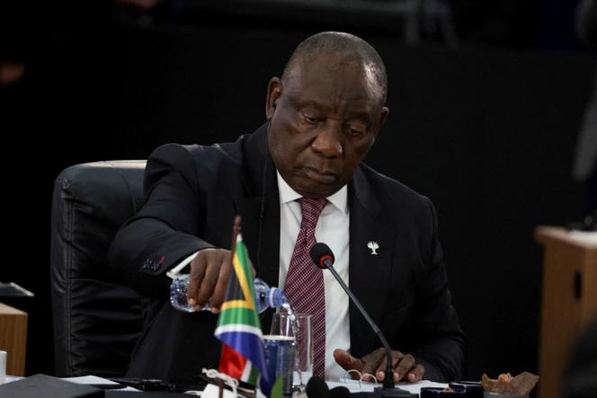 Le président sud-africain, Cyril Ramaphosa, lors du sommet des BRICS, au Musée d’art moderne de Rio de Janeiro, au Brésil, le 6 juillet 2025.