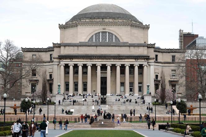 Sur le campus de l’université Columbia, à New York, le 14 avril 2025.