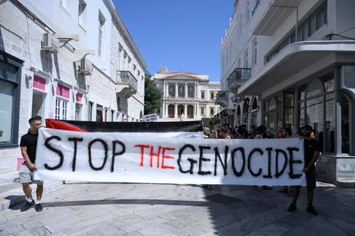 Dans l’île de Syros, en Grèce, le 22 juillet 2025.