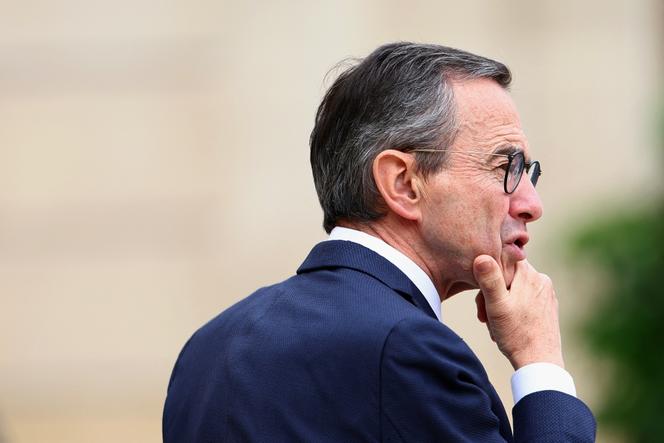 Le ministre de l’intérieur et président du parti Les Républicains, Bruno Retailleau, à l’Elysée, à Paris, le 23 juillet 2025. 