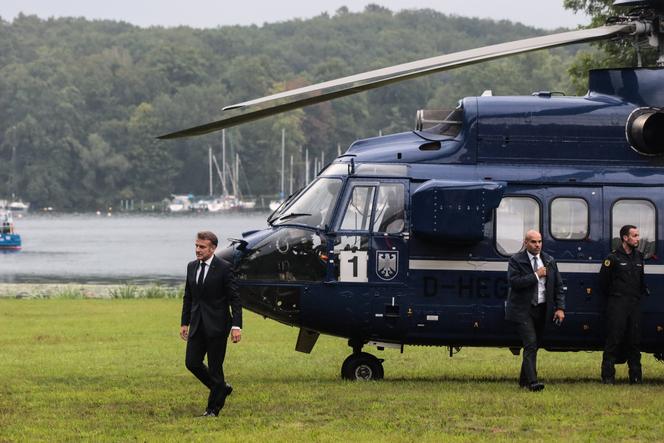 Emmanuel Macron à son arrivée à Berlin, le 23 juillet 2025.
