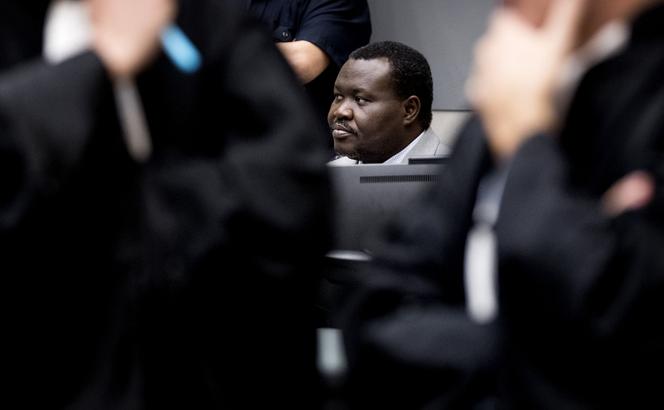 Patrice-Edouard Ngaïssona, ancien président de la Fédération centrafricaine de football, lors de sa première comparution devant les juges de la Cour pénale internationale, le 25 janvier 2019.