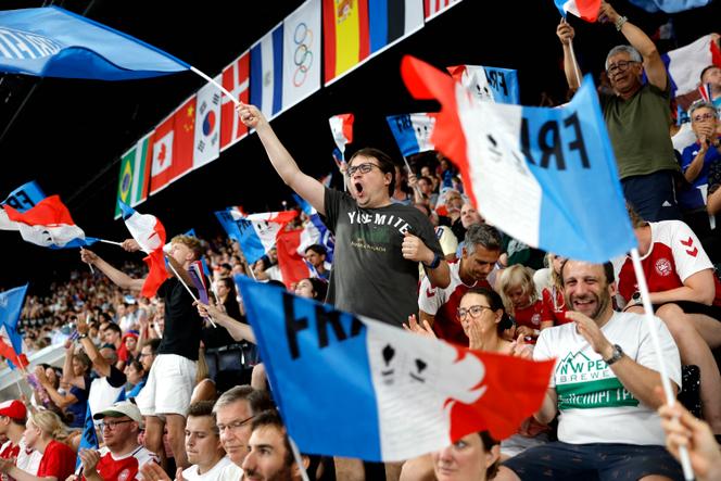 During the badminton events at Arena Porte de La Chapelle, in Paris, on July 31, 2024.